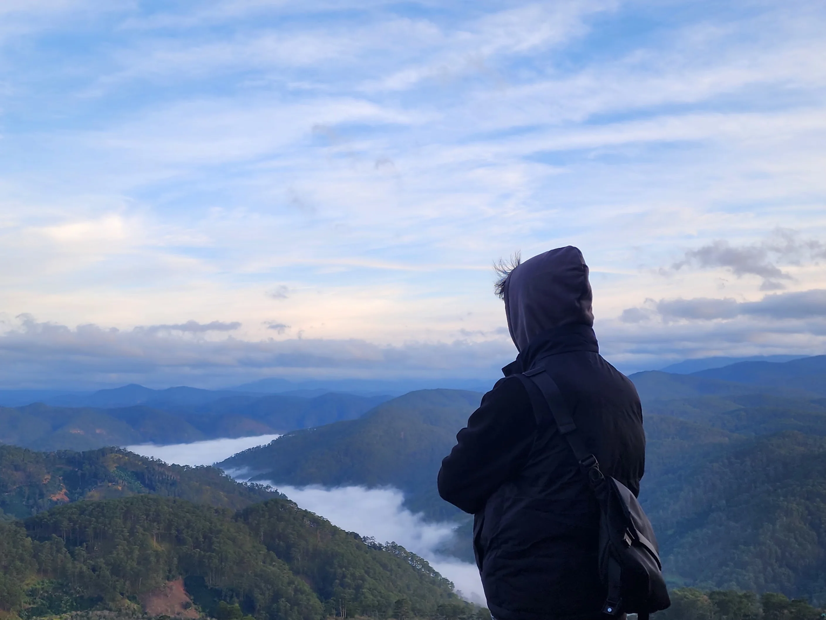 Ethan looking out over the mountains